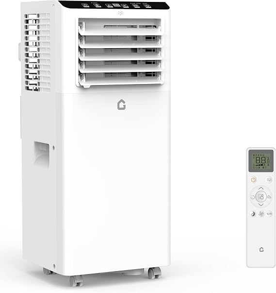 8,000 BTU Portable Air Conditioner, AC Unit with Built-in Cool, Dehumidifier & Fan Modes for Room up to 350 sq.ft, Conditioner Remote Control, 24 Hour Timer, Installation Kit
