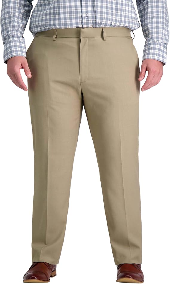 Haggar Men's Big & Tall Straight Fit Premium Comfort Dress Pant