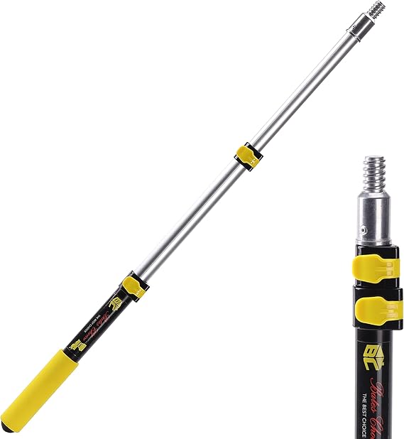 Bates- Telescopic Extension Pole, 1 Meter, Yellow, Aluminum Alloy, Sturdy Multi-Purpose Extension Pole with Flip-Lock Design for Painting, Dusting and Cleaning