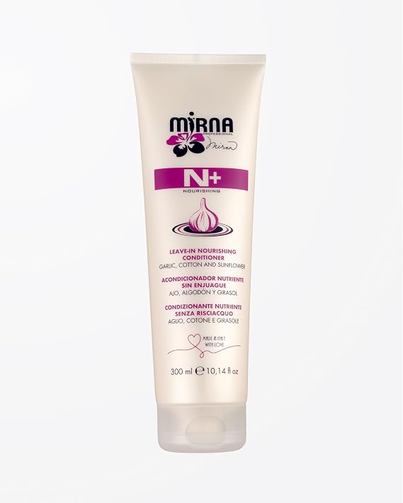 Mirna Professional N+ Garlic Leave-In Nourishing Conditioner w/Cotton and Sunflower Oil 300ml- 10.14oz