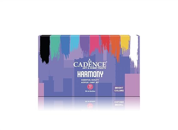 Cadence HARMONY ACRYLIC SET OF 10 BRIGHT COLORS & VIBRANT COLORS 59ML