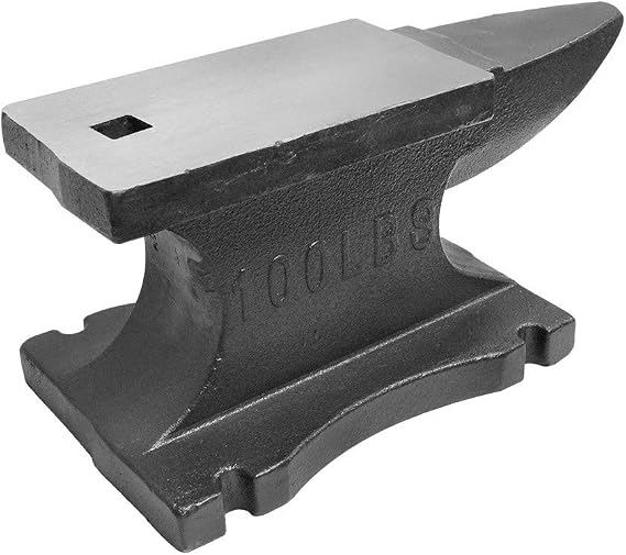 100 Lbs Heavy Duty Cast Iron Anvil Blacksmith Long Horn Hardy Hole