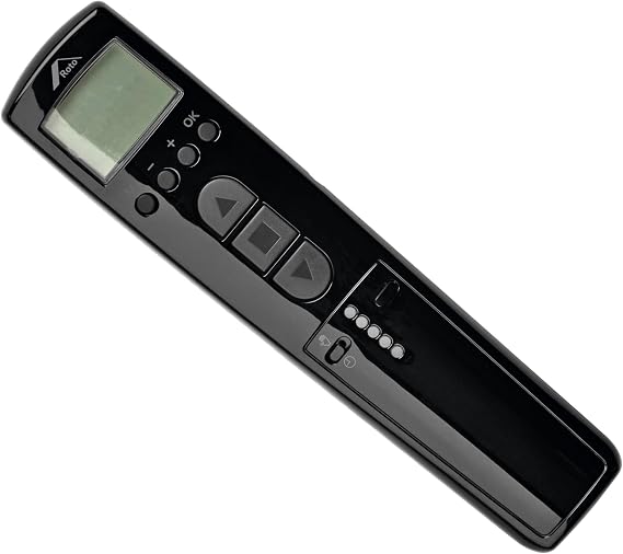 Original Roto Hand-Held Transmitter with Timer 10 Channel Large Clear Display Easy Programming with Text Support Includes Battery Black