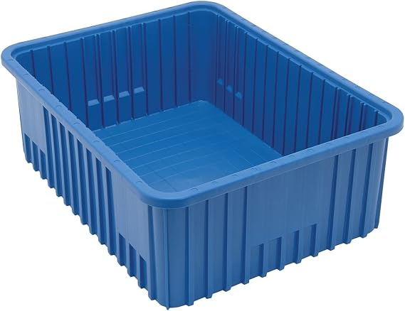 Hudson Exchange 22.5 x 17.5 x 8" (3 Pack) Customizable Divider Grid Box Container Tote, Blue