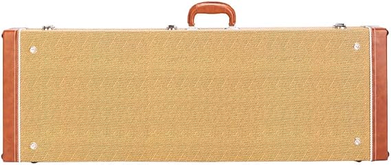 39" Upgraded High Grade Electric Guitar Square Hard Case for KST/KTL/170 Model with Lock Latch Padding (Brown)