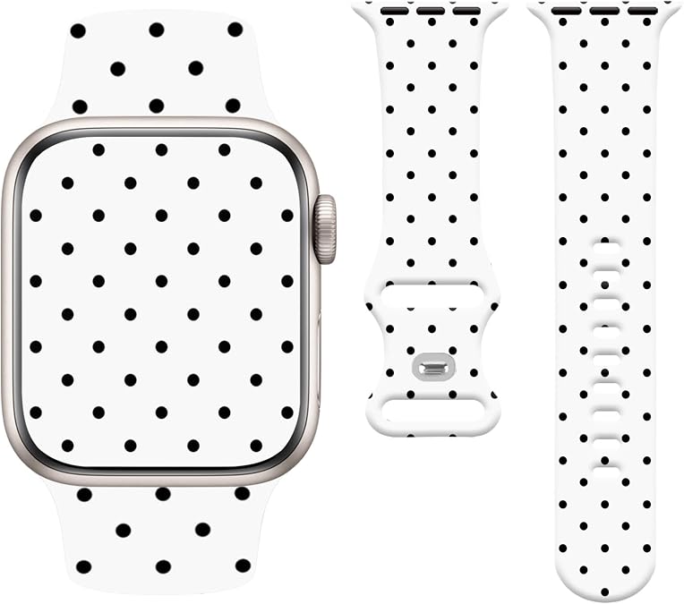 Bowknot Watch Band Compatible with Apple Watch 38mm 40mm 41mm 42mm 44mm 45mm 49mm Women Men,Soft Silicone Cute Sport Strap Design for Apple Watch Ultra iWatch Series 10 9 8 7 6 5 4 3 2 SE Band