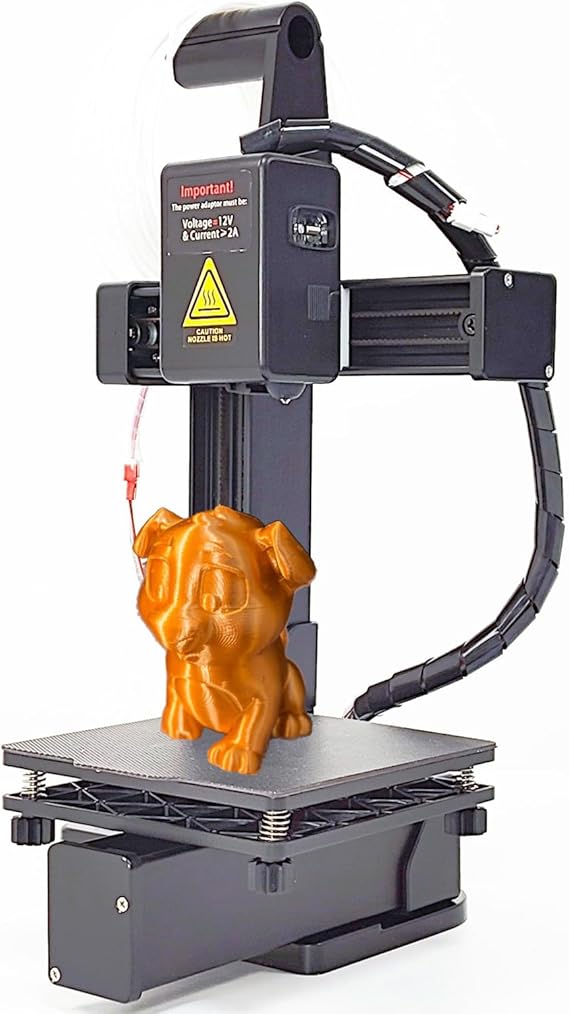 Mini 3D Printer, High Accuracy DIY Printers, 4 x 4 x 4in Frequency Division Multiplexing 3D Printer, for Education (US Plug)