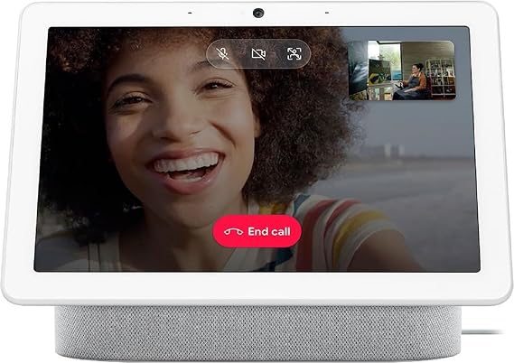 Google Nest Hub Max 10" Smart Display Assistant Voice Control, Built-in Camera, Wi-Fi, Bluetooth, Smart Home Hub, Stereo Speakers, Gesture & Video Calling Chalk (Bulk Packaging)