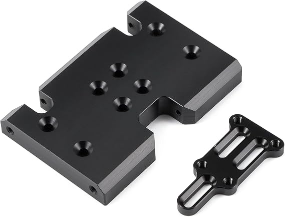 70mm Delrin Skid Plate with Adapter Plate for SCX10 II 2Low Transmission