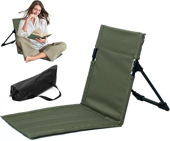 Folding Beach Chair Beach Backrest Folding 500g Portable Beach Tail with Footrest Rest in Heavy Duty Taken Recliner Beach Backrest with Beach Accessories Carrry Bag p