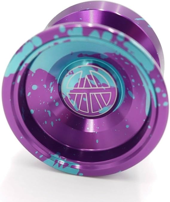 Unresponsive Yoyo Anodized Magic Trick Metal Yo-yo for Beginners Purple Splash