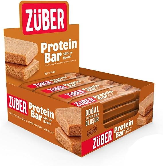 Züber Sütlü ve Hurmalı Protein Bar 35g x 12 Adet