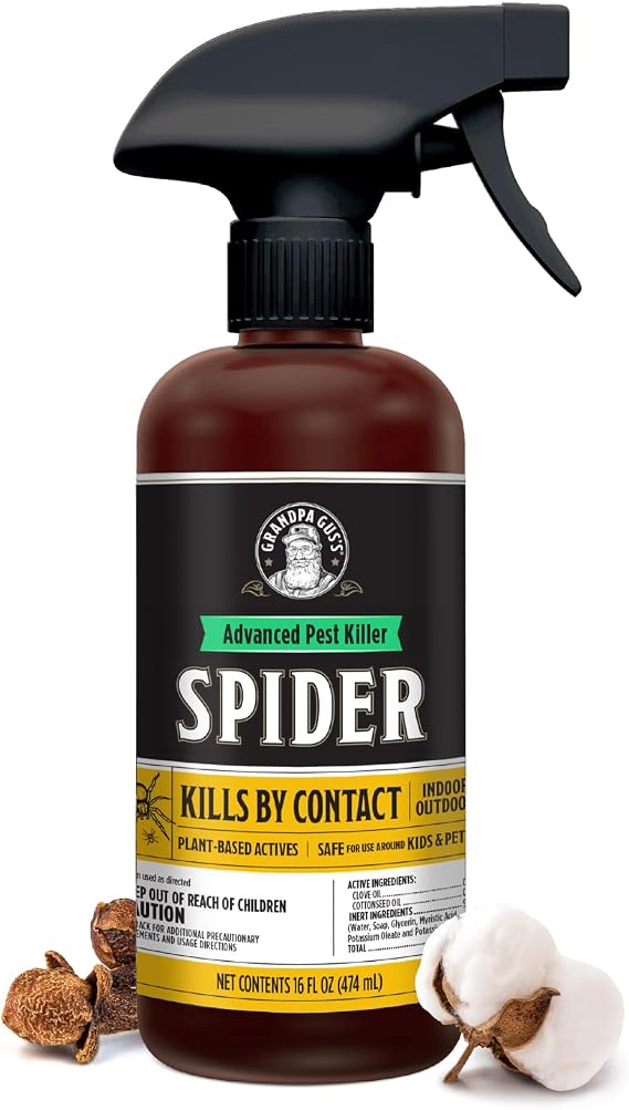 Grandpa Gus's Spider Killer Spray, Non-Staining, Indoors & Outdoors, 16 oz