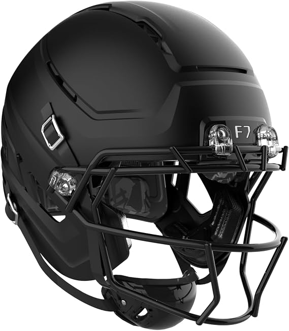 Schutt F7 AiR Varsity Football Helmet (Virginia Tech 5-Star Helmet) | Lightweight, Protective Football Helmet for High School Football and Older, Carbon Steel Facemask Included