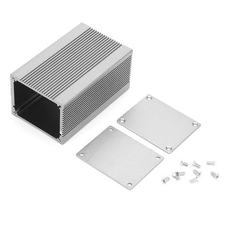 Aluminum Box Electronic Project, Solar Aluminum Box, Printed Circuit Board Instrument Protector LSP Parafoudre PCB Enclosure Case Cooling 1.6 X 2 X 3.1inch