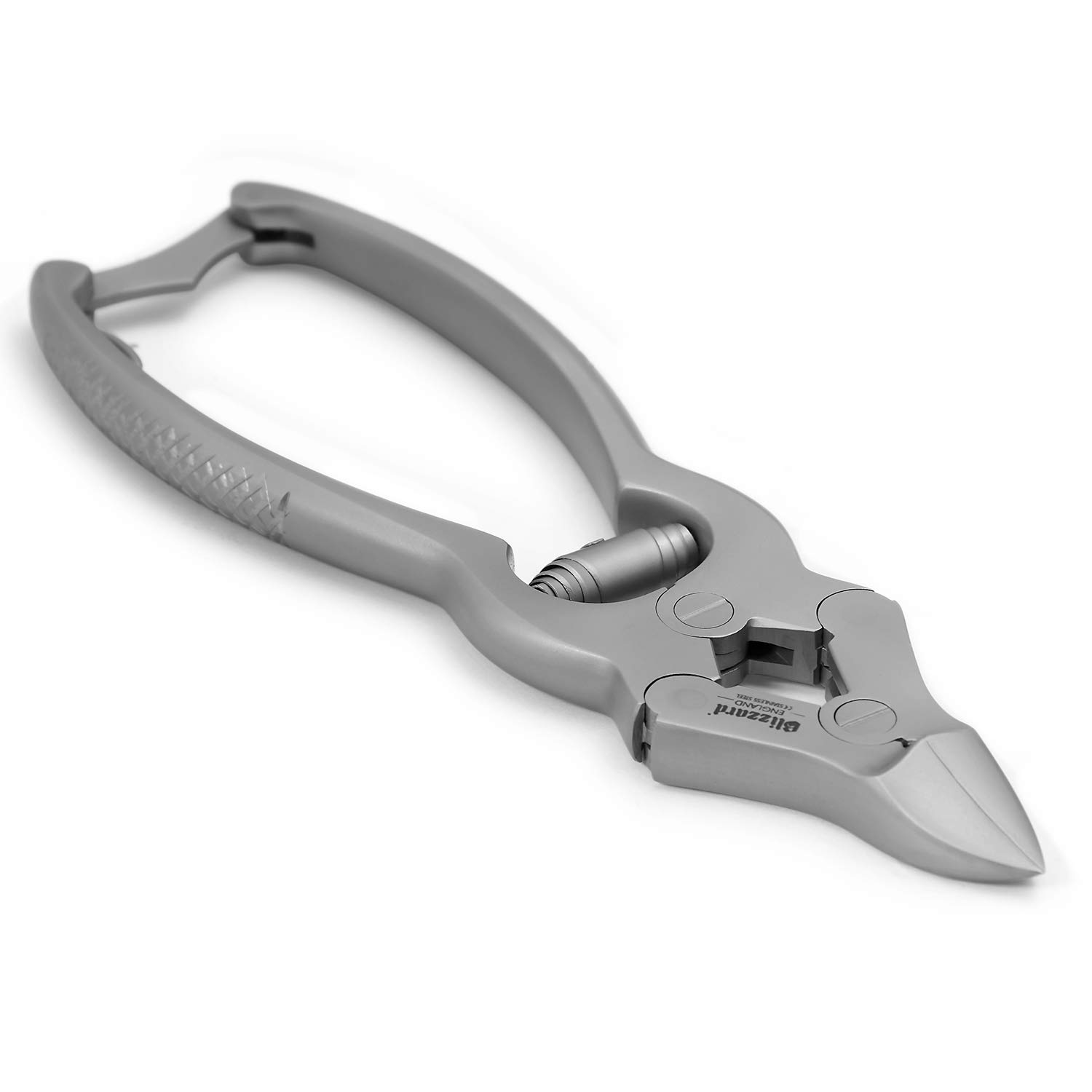 Blizzard Toenail Clippers - Podiatrist Toe Nail Clippers for Thick Nails for Seniors - German Forged Nail Cutter - Heavy Duty Double Action Nail Clippers for Men with Toenail File - 4.8" Barrel Spring