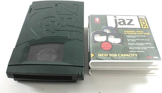 Iomega V2000S External Portable Jaz 2GB SCSI Drive Green Plus 2x 2GB Disks
