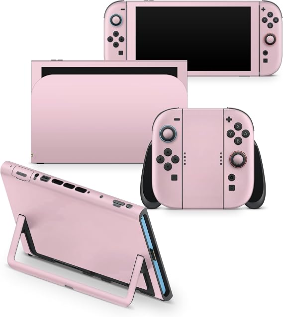 Tacky Design Solid Skin Compatible with Nintendo Switch 2 Skin Wrap Cover, Classic wrap for Switch 2 Cover, Premium 3M Vinyl (Blossom Pink, Switch 2)