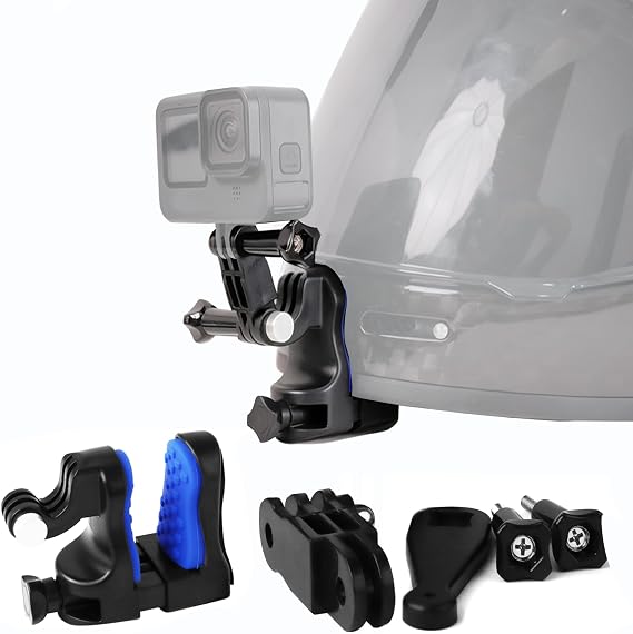 Niewalda Motorcycle Helmet Chin Mount for GoPro, 270 Rotatable/Adjustable | POV Action Camera Attachment for Dirt Bike, Fits GoPro Hero 13/12/11, Insta360 & DJI Osmo for Motovlogging Captures