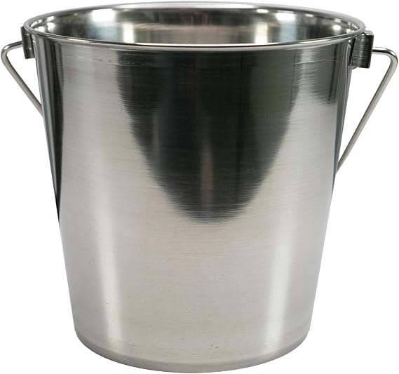 Heavy-Duty Stainless Steel Bucket Pail - 16 Quart