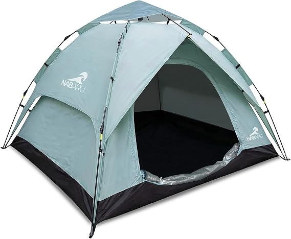 Instant Pop Up Tent 4 Person Easy Setup Camping Tent Instant Setup 3-in-1 Waterproof Tent 10000mm With Rainfly Family Outdoor Tent