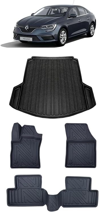 Renault Megane 4 2025 Model İle Uyumlu 5D Premium Ekstra Havuzlu Paspas Ve Bagaj Havuzu Set
