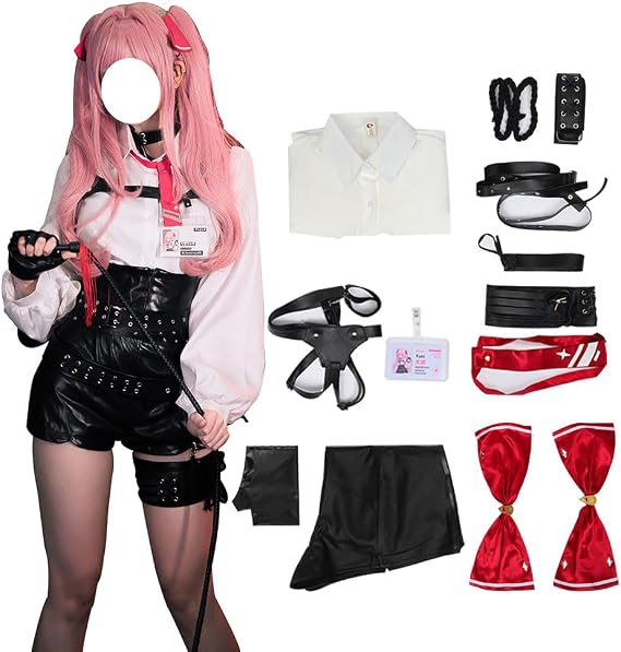 Women Costume Women Dress Outfit Full Set With Wig