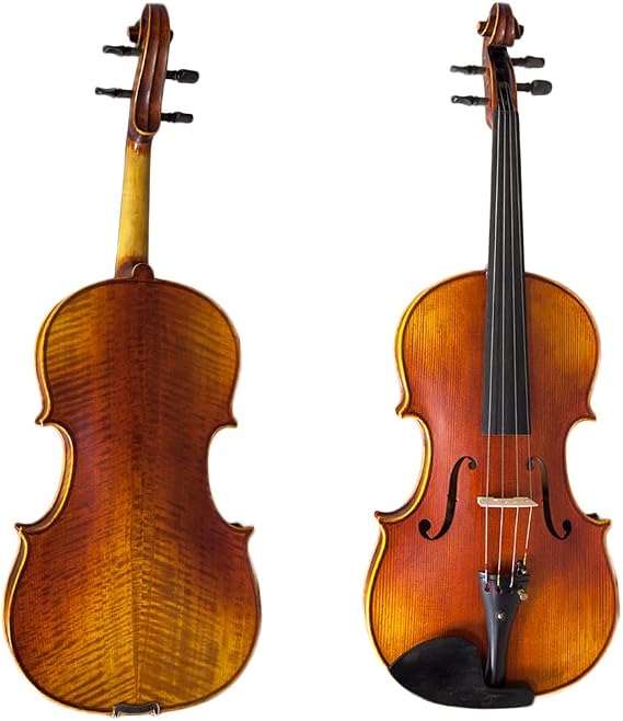 SKY High Quality Acoustic Viola Deep Warm Tone (15.5, Reddish Two-Piece Back)