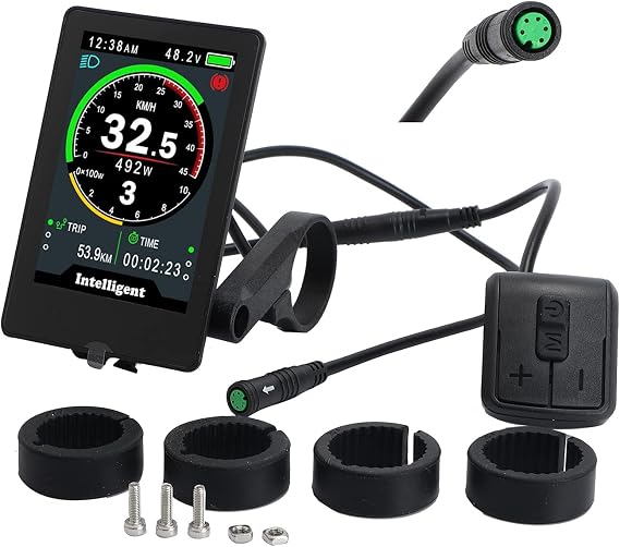 Ebike LCD Display Control Unit Replacement 500C P850C 860C 750C-ble DPC18 Backup 5 Pin Female Plug for Bafang BBS01 BBS02 BBSHD Motor Kit(Com.Protocol UART)