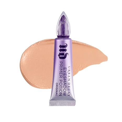 Urban Decay Eyeshadow Primer Potion - Nude Eyeshadow Base for Smooth Makeup | Prevents Creasing + Fading, Works for All Skin Tones, Intensifies Eyeshadow Up to 24HR Wear, Available in 4 Finishes