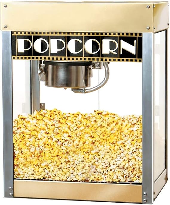 Benchmark 11068 Hollywood Premiere Popcorn Machine, 120V, 1130W, 9.4A, 6 oz Popper