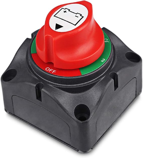 1-2-Both-Off Battery Switch 12V-60V Battery Disconnect Master Cut Shut Off for Marine Boat Car RV ATV Vehicle Heavy Duty Battery Isolator Switch