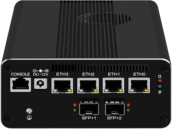 Mini PC 10Gbe Firewall Pentium 8505, DDR5 8GB RAM M.2 NVMe 128GB SSD, 2 x 10 Gigabit Ethernet SFP Micro Router Appliance Computer, 4 x i226V 2.5GbE LAN Support Windows OPNsense