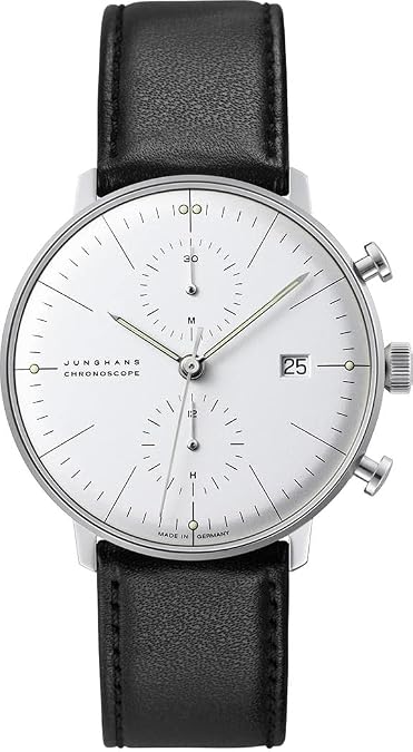 JUNGHANS Max Bill Chronoscope Sapphire Crystal Watch 027/4600.02