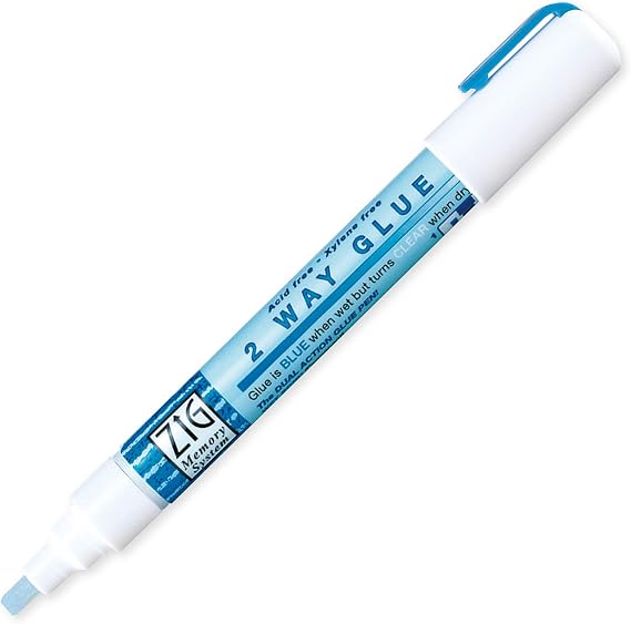 ZIG Kuretake 2-Way Glue Pen-4mm Chisel Tip, 4mm