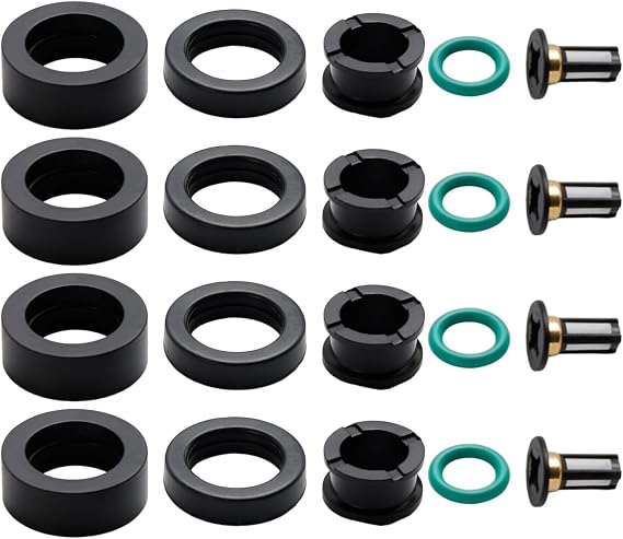 4PCS Fuel Injector Repair Kit Fit For Honda Accord 1985-2002,Civic 1985-2000,Civic Del Sol 1993-1997,CRX 1988-1991,CR-V 1997-2001,Odyssey 1995-1997,Prelude 1985-2001