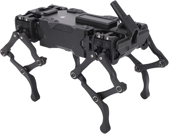 Pomya AI Quadruped Robot, Advanced 12 DOF Multiple Link Leg Structure, Real Time Feedback Servos, for Desktop Use with Face Recognition and Motion Detection