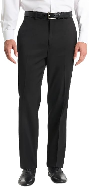 Chaps Men's Solid Classic Fit Tailored Suit Pant | Black, 34Wx30L