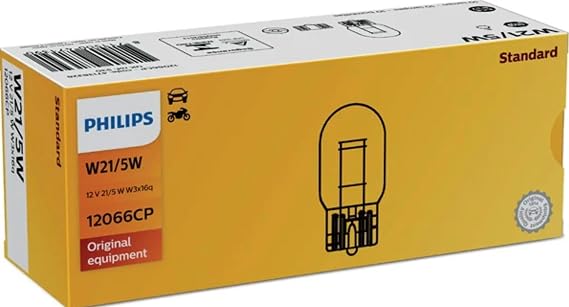 Philips W21/5W Standard Araç Stop, Park ve Gündüz Far Ampulü, 12V, 10'lu Paket
