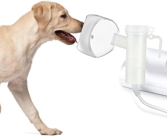 Canine Nebulizer Cup and Inhaler Mask for Cats and Dogs, Oxygen Mask for Pets (Not Including Nebulizer Machine) (S)