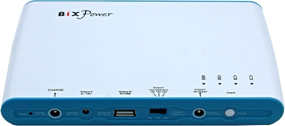 High Capacity Multi Outputs (5V, 11V, 16V/19V/24V) Rechargeable Battery Pack with 8 Connectors BP100