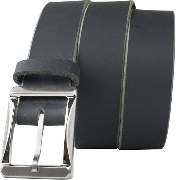 Titanium Work Belt - USA Made Genuine Full Grain Leather with Certified Nickel Free Titanium Buckle