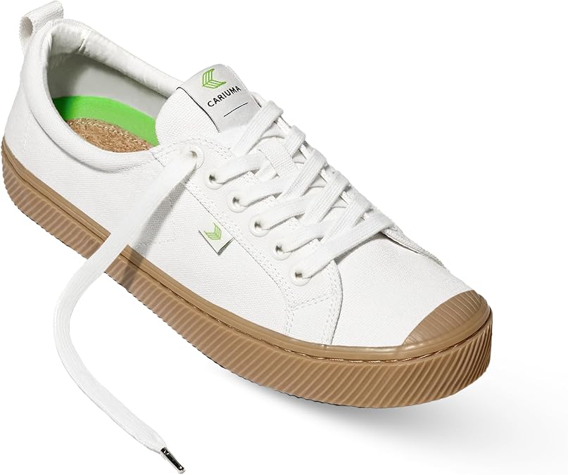 Cariuma OCA Low Canvas Sneakers, Comfortable Shoes for Men, Lightweight & Sustainable, Versatile Casual Footwear with 100% Vegan Insoles, Rubber