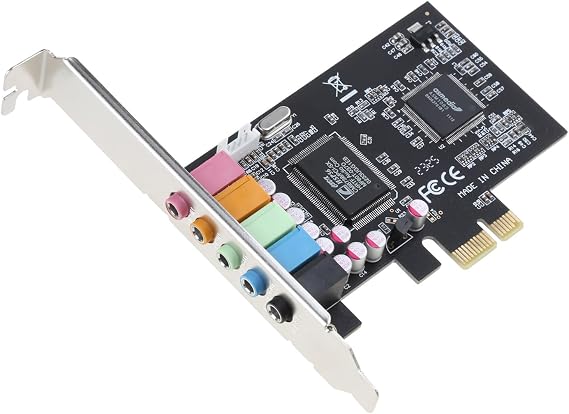 Rulbelok 5.1 Internal Sound Card for PC for 7 8 10 3D Stereo Card with CMI8738 Chip32/64 Bit PCI for Express So 3D Stereo