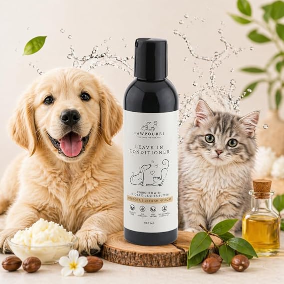 Leave-in Conditioner for Dog, Pet Grooming Spray (with Jojoba Oil, Shea Butter, Aloe Vera & Green Tea Extract) 6.7oz