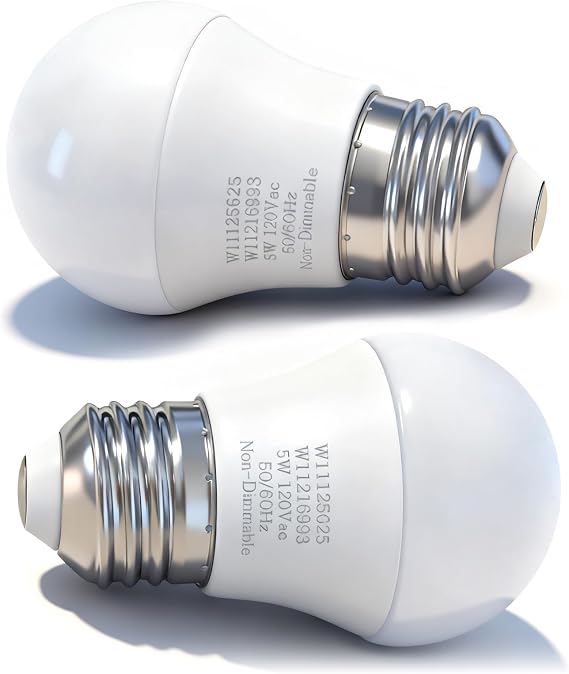 for Whirlpool Refrigerator Freezer LED Light Bulb W11216993 W11125625 AP6329125 4813672, PS12349398, W10820003 Replacement Parts(2PCS)