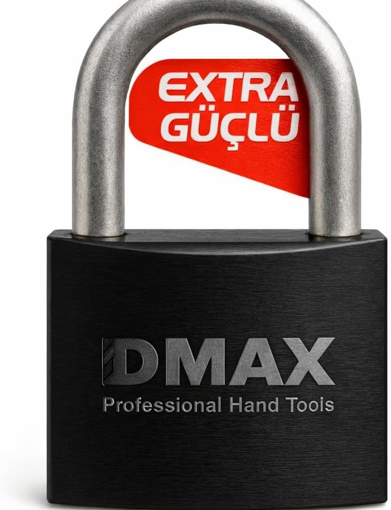 Extra Güçlü Çelik Asma Kilit Profesyonel Güvenlik Kilidi, Heavy Duty Metal Padlock, Dayanıklı Paslanmaya Dirençli Gövde, Kapı Depo Garaj Bahçe Dolap Konteyner Zincir Sandık İçin (38mm)