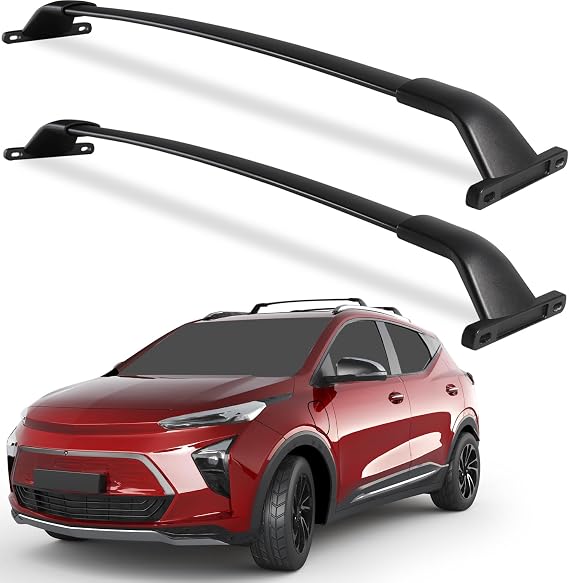 Roof Rack Cross Bars 220lb Fit for Chevy Chevrolet Bolt EUV 2022-2026 | Heavy Duty Aluminum Roof Rails Crossbars Cargo Canoe Black Rooftop Cargo Carrier Luggage