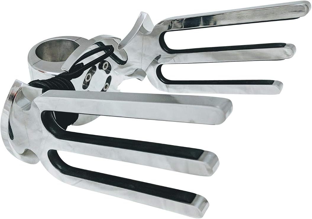 Krypt Towers Wakeboard Rack, Polished Aluminum Wakeboarding Tower Holder, Adjustable Angle Base to Level with Boat, Clamp Fits Tubing Sizes: 1 3/4", 1 7/8", 2", 2 1/4", 2 3/8", 2 1/2"