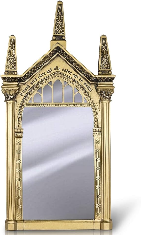 Harry Potter Replica Mirror of Erised Wall Decor | Hanging Mirror For Entryway, Living Room, Bedroom | Collectible Wizarding World Vanity Mirror | 25 x 10 Inches